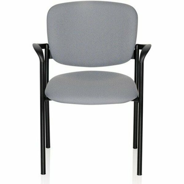 United Chair Co Guest Chair, w/Arms, 24-3/4inx23inx32-3/4in, Putty Fabric/BK, 2PK UNCBR32CP09DP